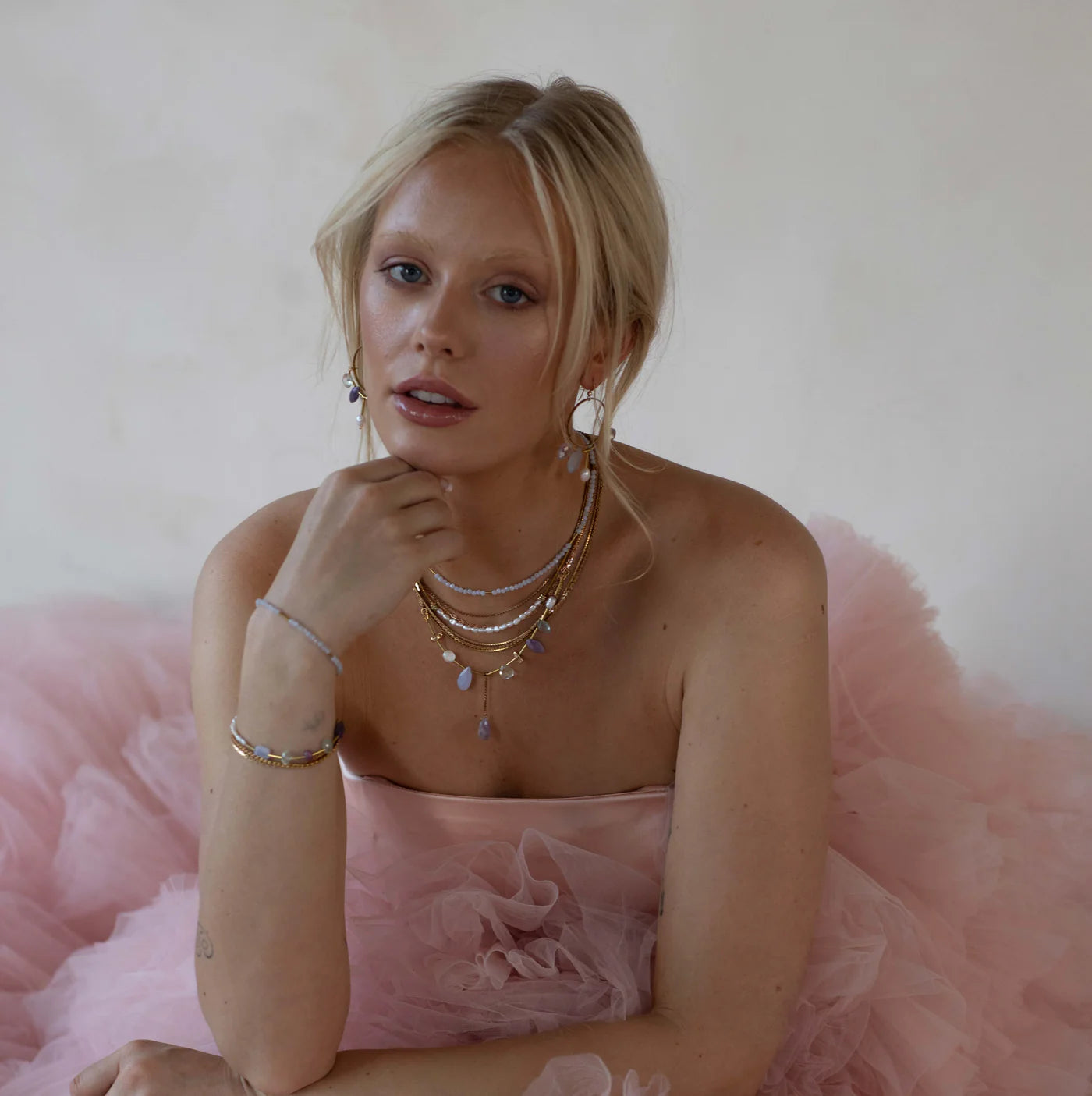 Eislyn Necklace - Blue Lace Agate