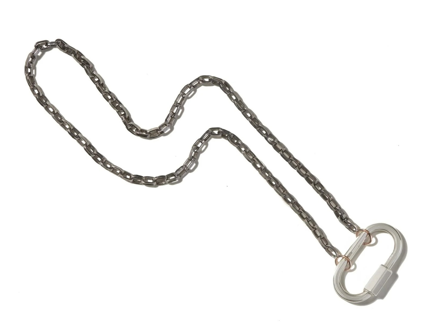 Biker Chain with Yellow Gold Loops - 16''
