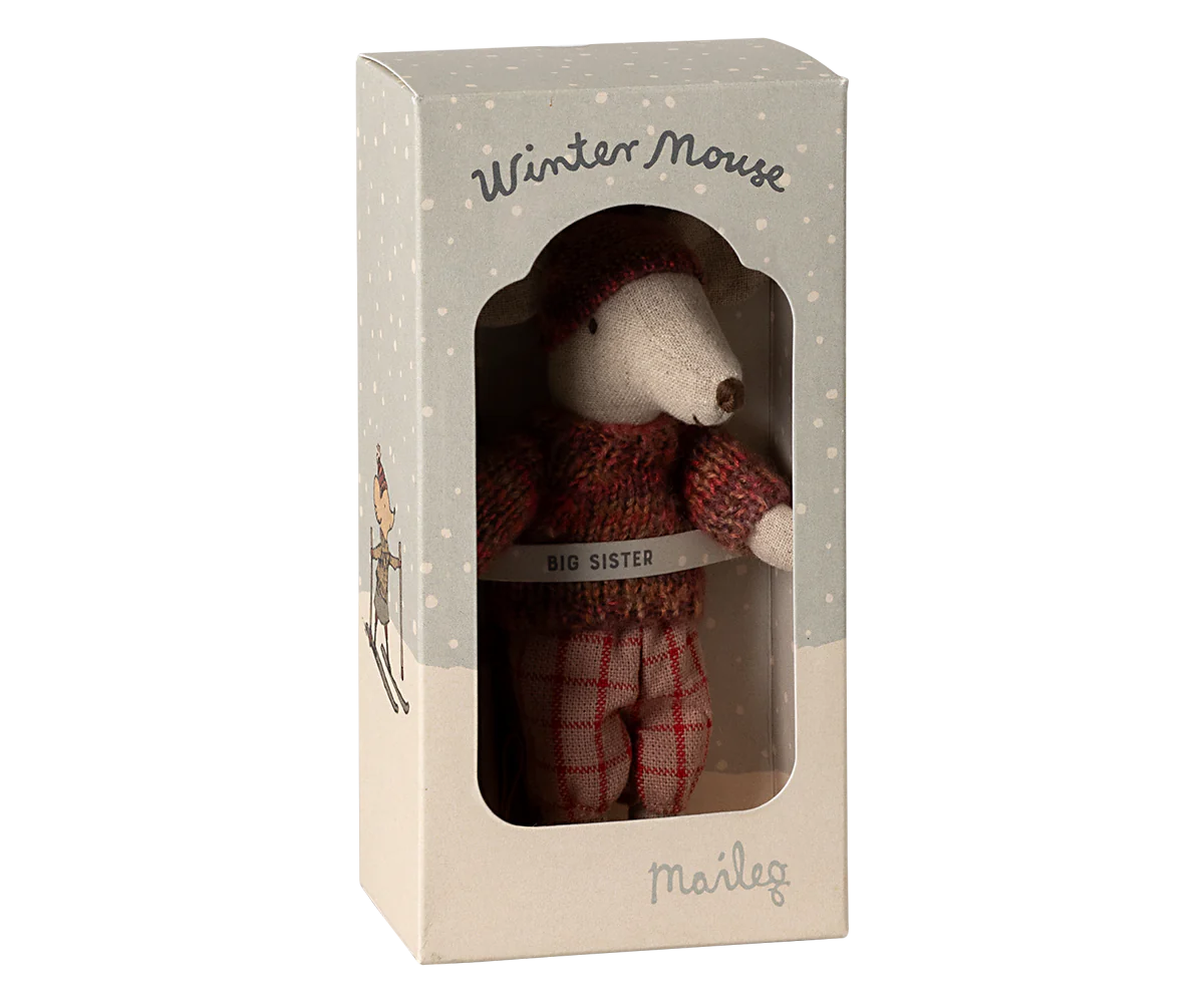 Big Sister Mouse Winter Ski Set - Rose