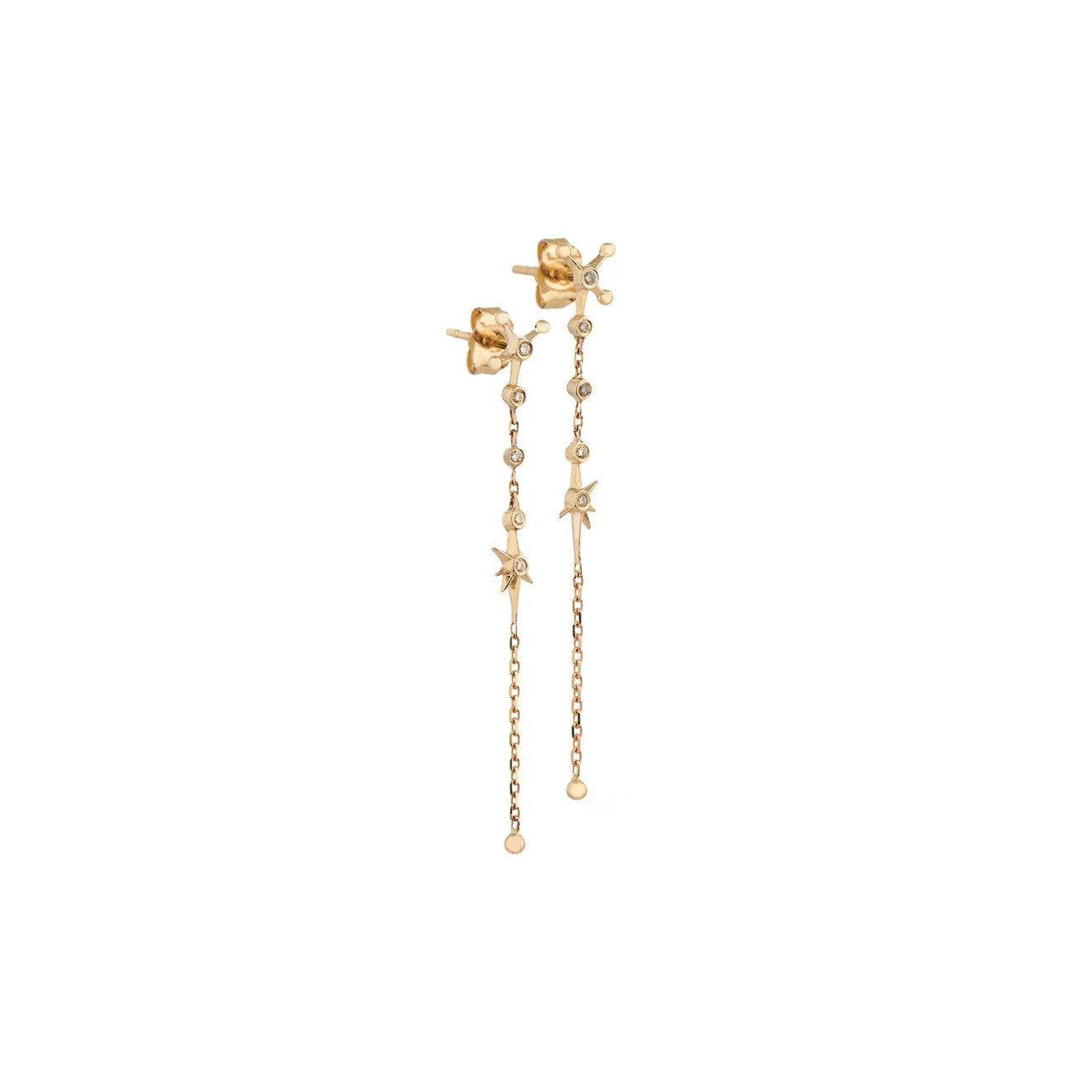 Diamond Constellation Chain Earrings