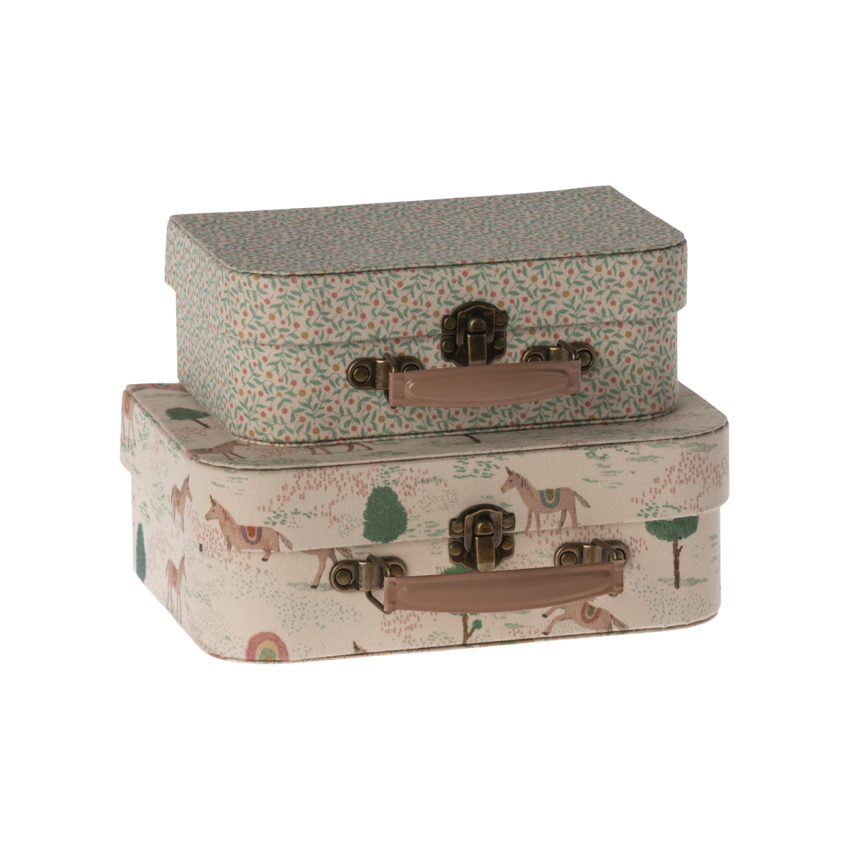 Large Fabric Suitcase - Unicorns + Rainbows