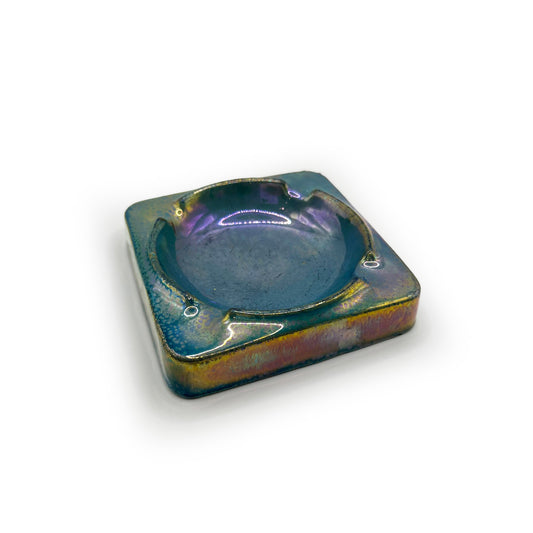 Vintage Opalescent Stoneware Ash Tray