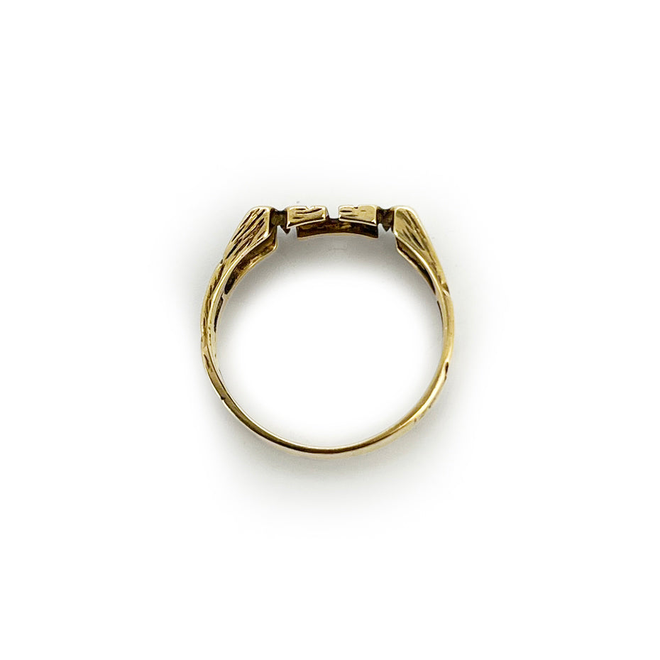 Vintage 9ct Yellow Gold MUM Ring - Sz. 6.75