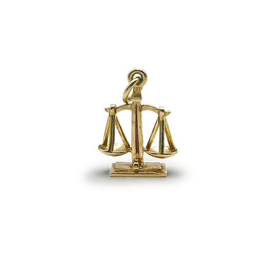 Vintage Scales Charm - 9ct Yellow Gold
