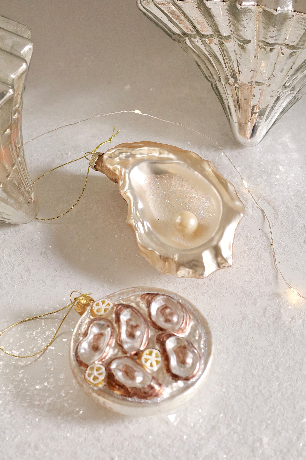 Gilded Oyster Platter Ornament