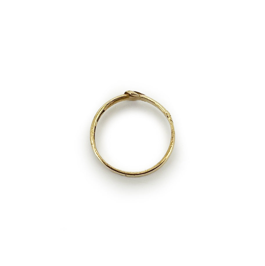 Vintage 9ct Yellow Gold Mini Belt Ring - Sz. 3.5