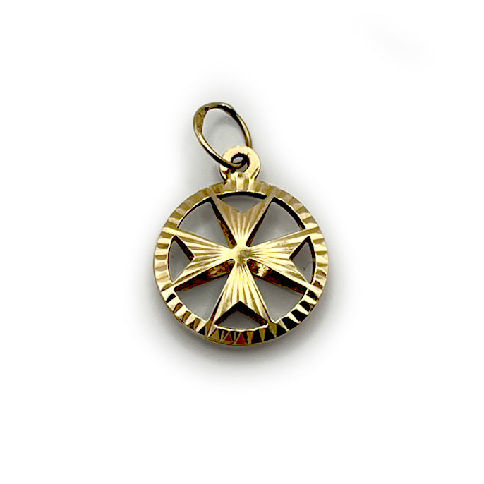 Vintage Maltese Cross Charm - 9ct Rose Gold