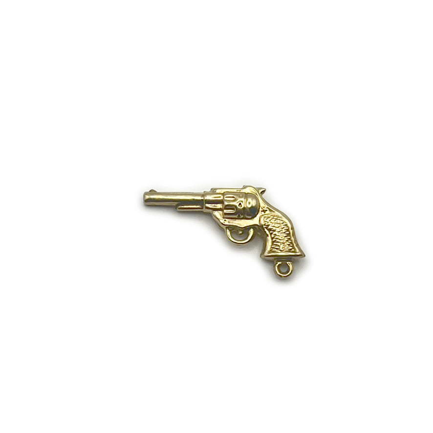 Vintage Revolver Charm - 9ct Yellow Gold