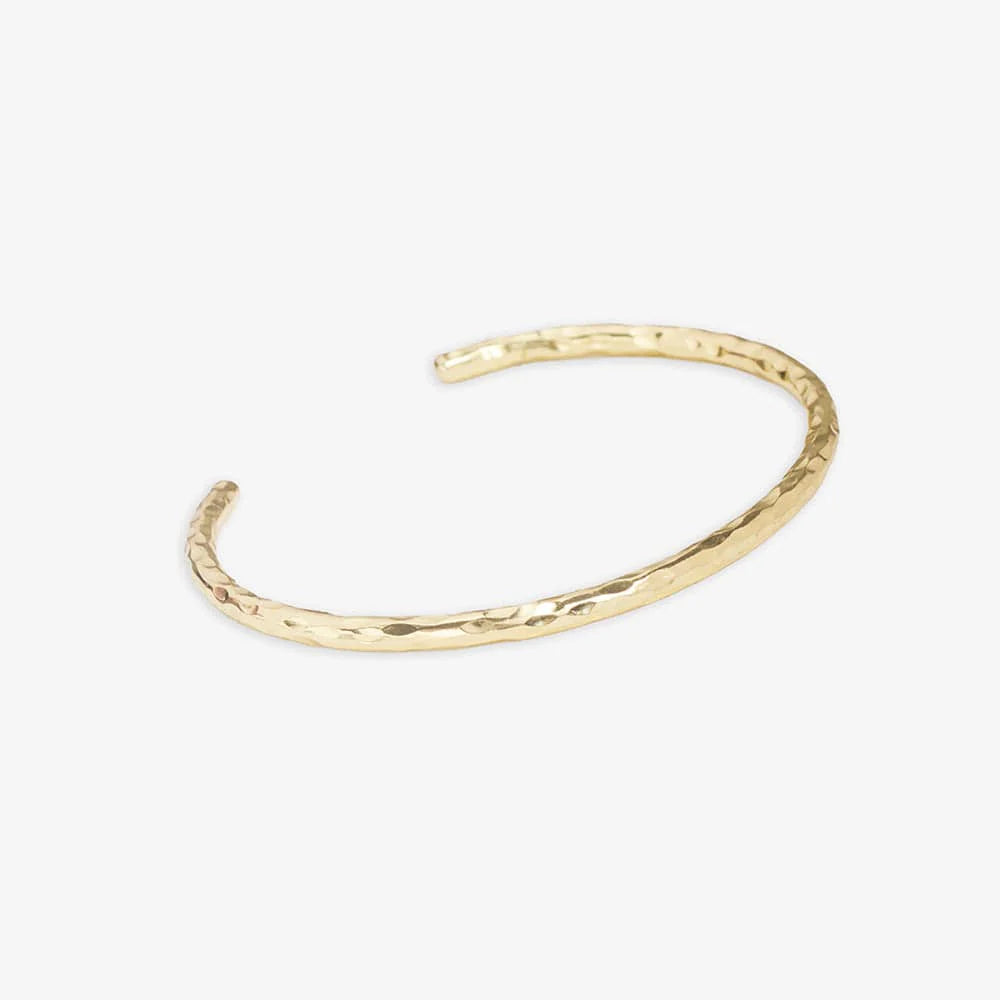 Lydia Hammered Brass Cuff Bracelet