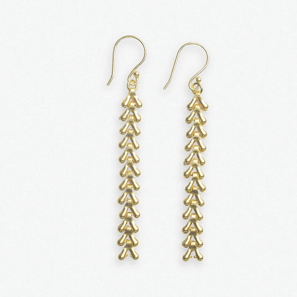 Parker V Chain Earrings - Brass