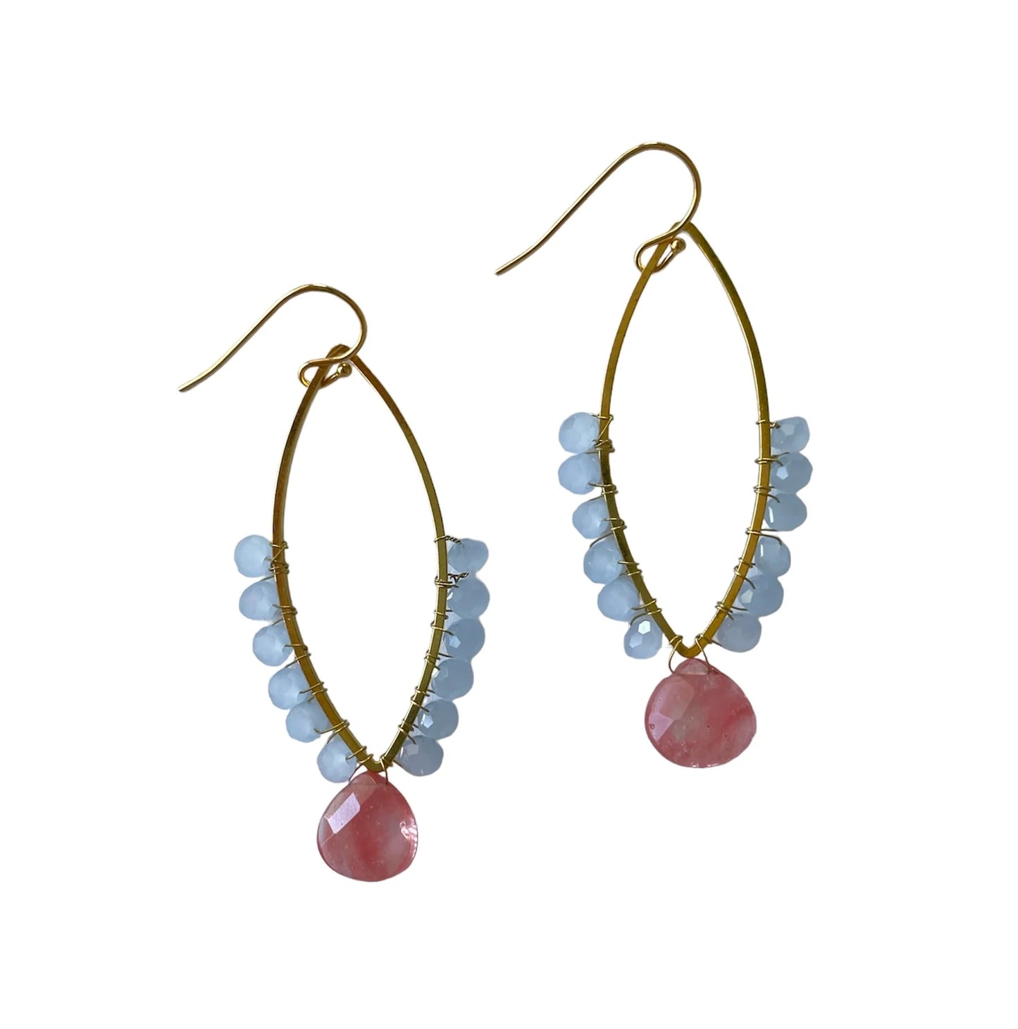 Cherry Jade Earrings - Gold
