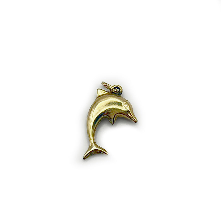 Vintage Dolphin Charm - 9ct Yellow Gold