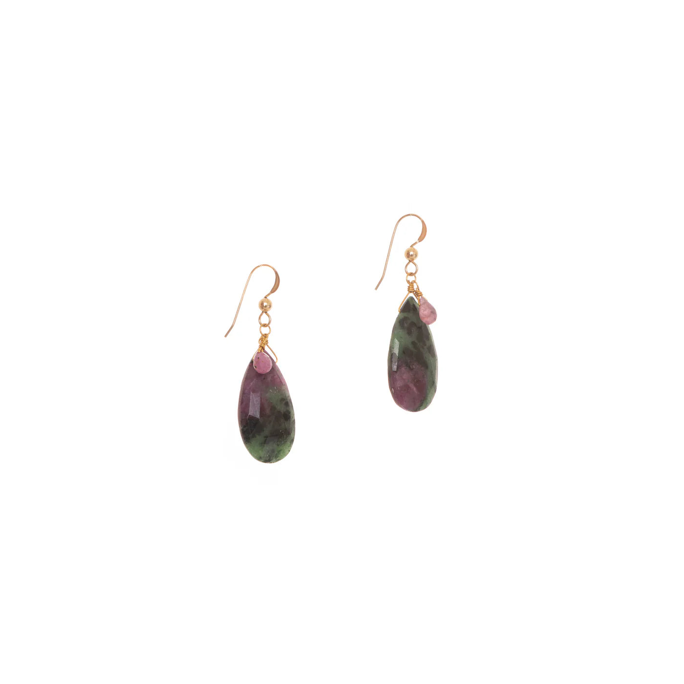 Aspen Earrings - Ruby Zoisite