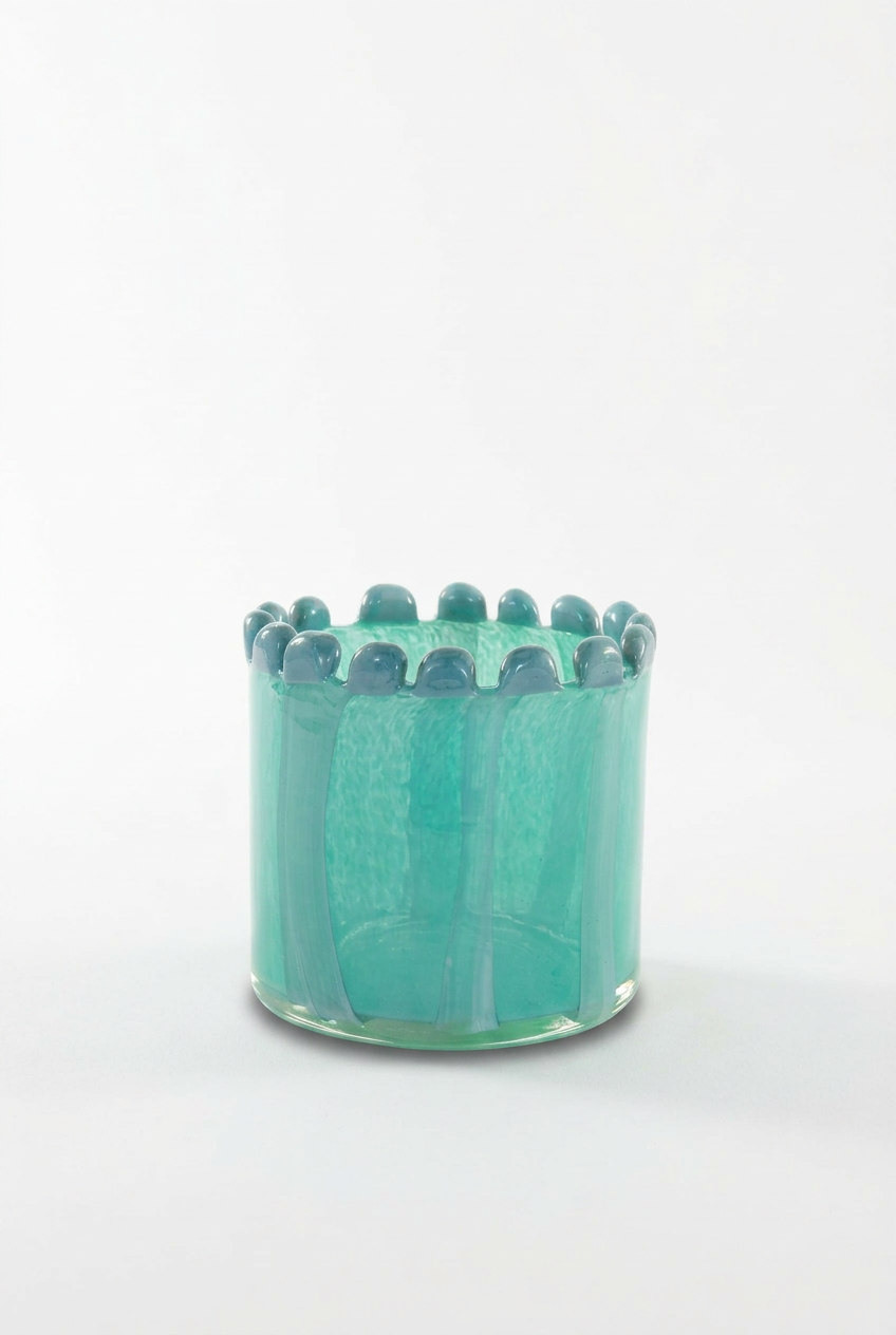 MONIQUE VOTIVE HOLDER - TEAL