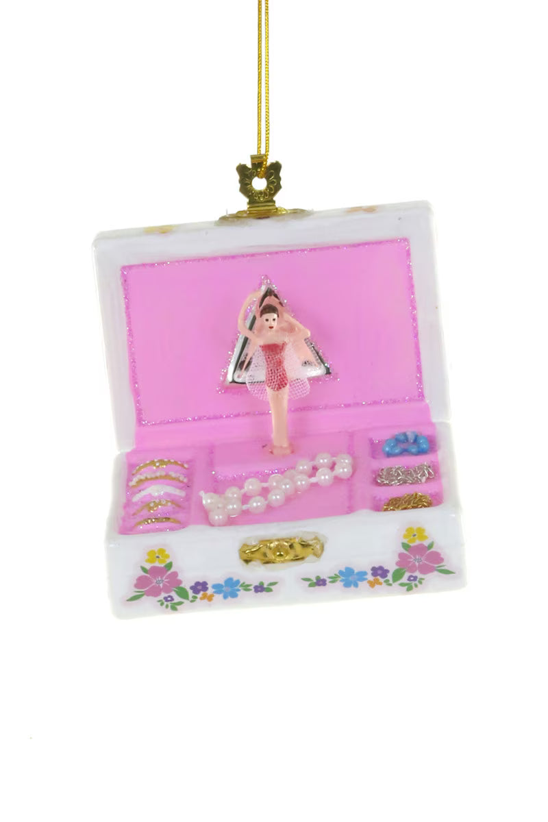 VINTAGE BALLERINA JEWELRY BOX ORNAMENT