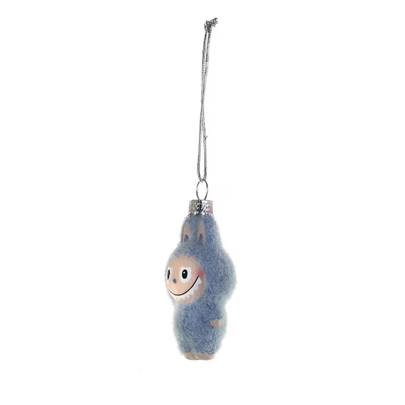FUZZY MONSTER ORNAMENT - BLUE