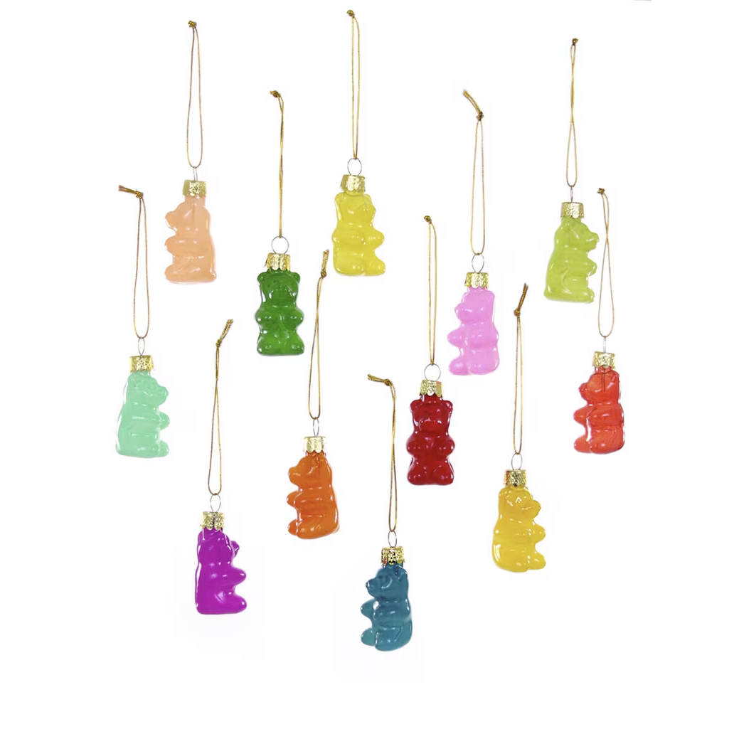 RAINBOW GUMMY BEAR ORNAMENT - 12 ASST'D
