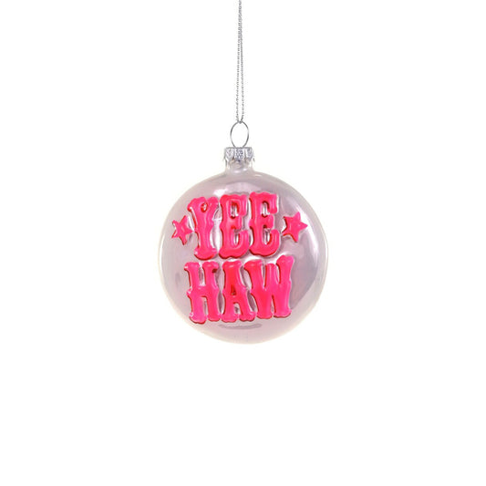 YEE HAW DISK ORNAMENT