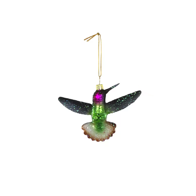RUBY THROATED HUMMINGBIRD - GREEN BODY