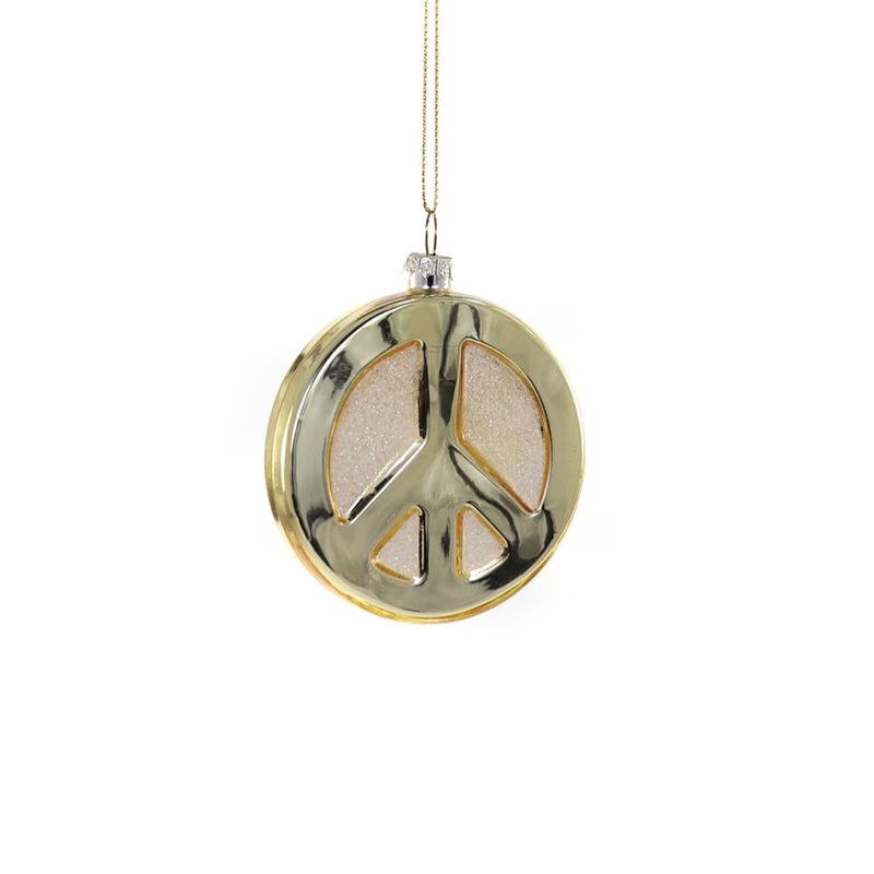 PEACE SIGN ORNAMENT - GOLD