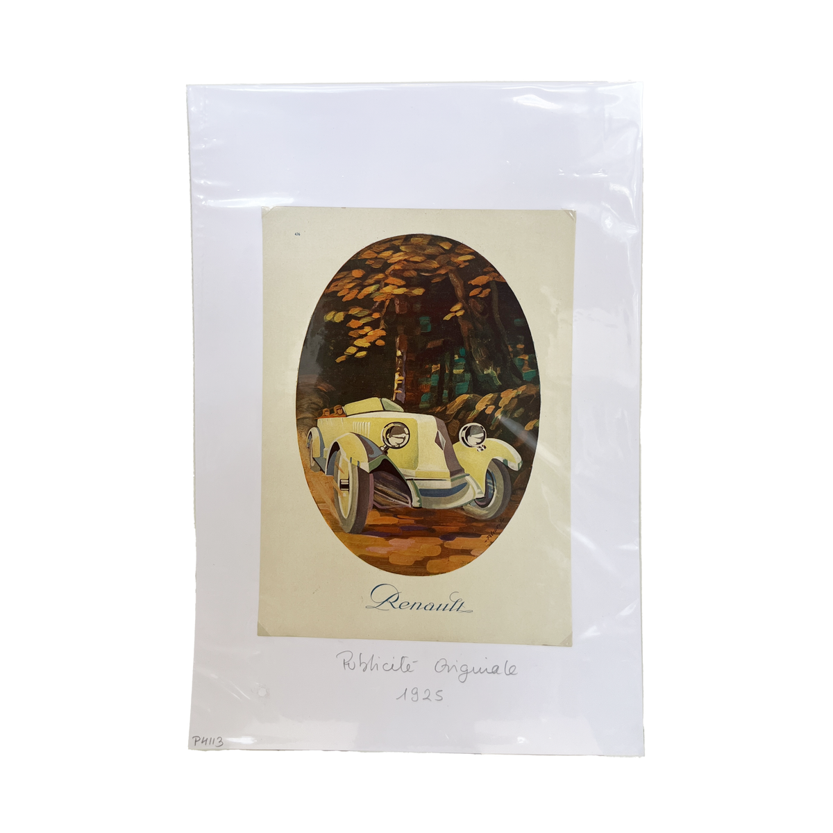 Antique Renault Car Advertisement Print