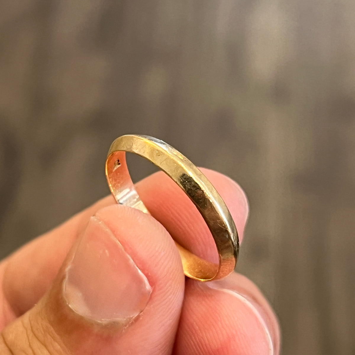 Vintage 10k Yellow Gold Knife Edge Ring - Sz. 11.25
