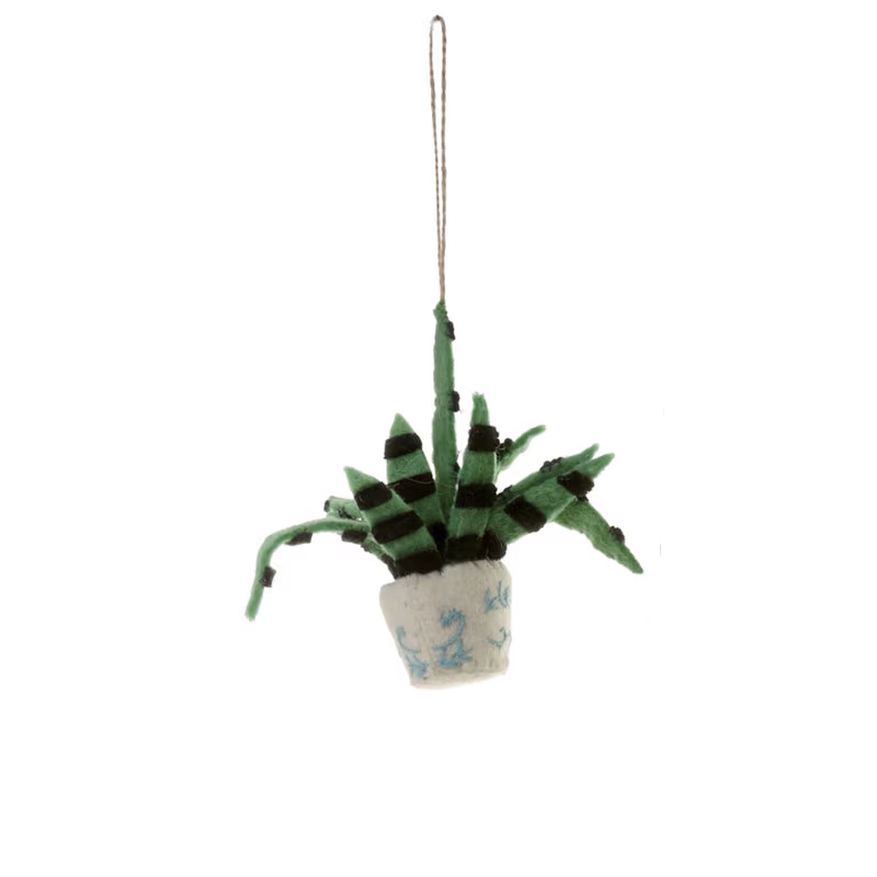 FELT POTTED PLANT ORNAMENT - ALOE