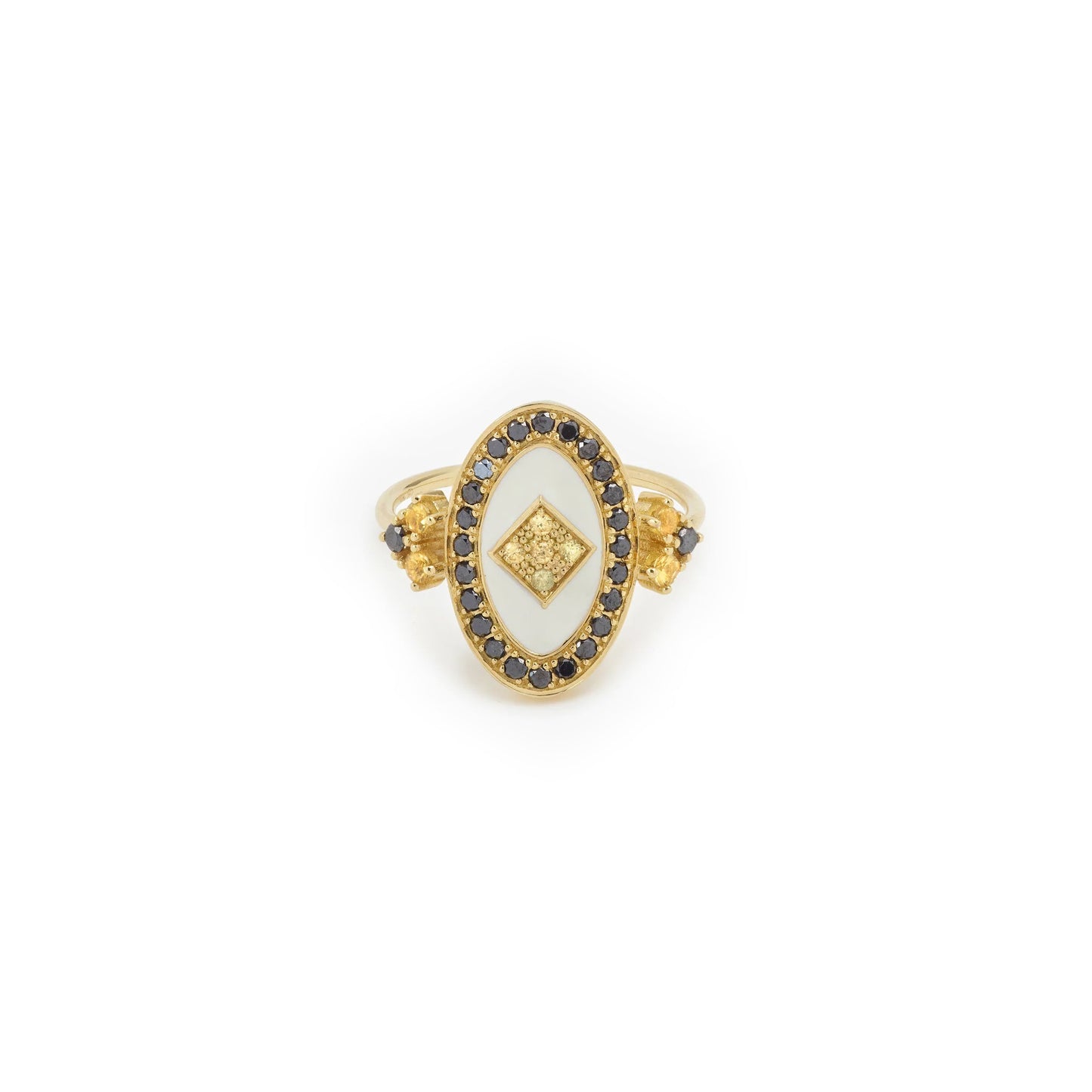 Athena Cigar Ring - Black + Yellow