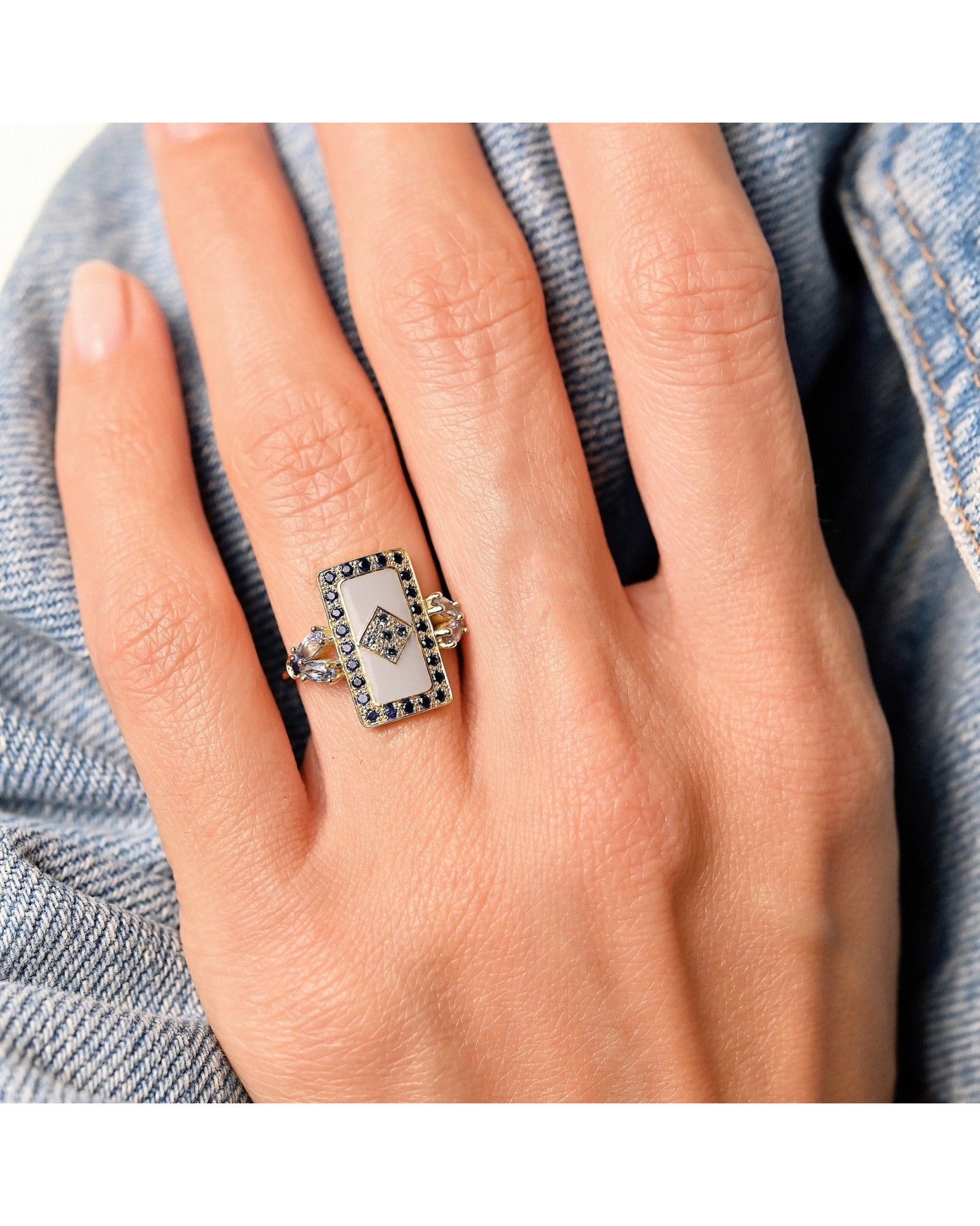 Ava Cigar Ring - Grey