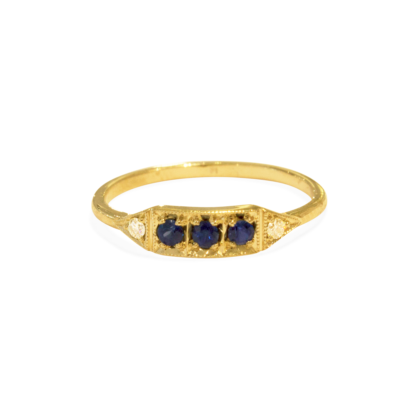 Ms. Goodbar Blue Sapphire Ring