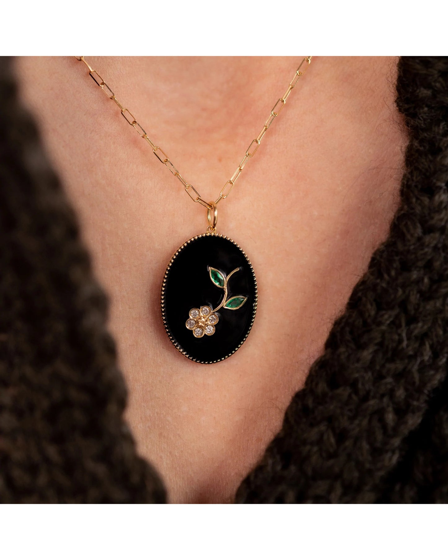 Flora Necklace - Black