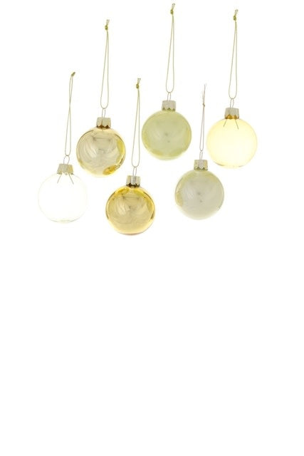 SMALL YELLOW HUE ORANMENTS - 6 STYLES