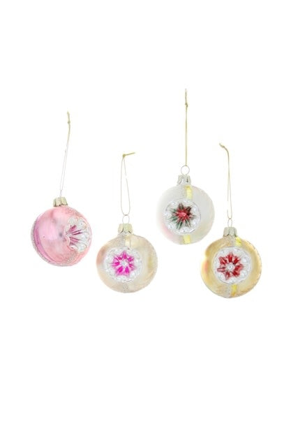 FROSTED INDENT ORNAMENT - 4 STYLES