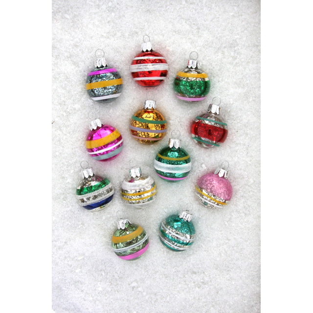 PAINTED BALL ORNAMENT - 12 STYLES
