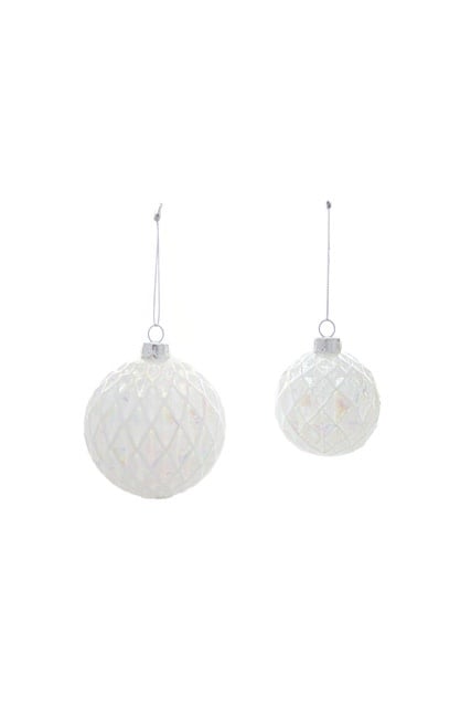 GEOMETRIC PEARL BALL ORNAMENT - LARGE