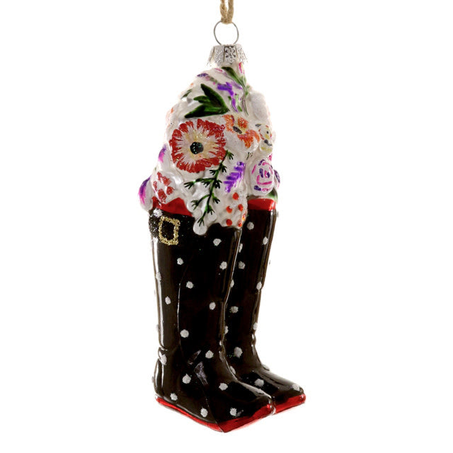 CUTTING GARDENERS WELLIES ORNAMENT - BLACK