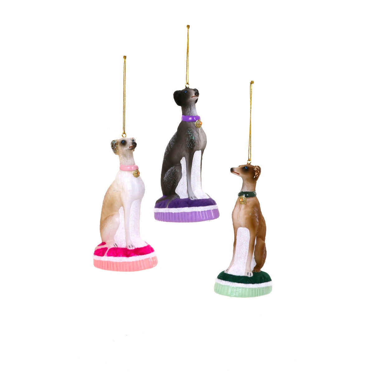 NOBLE WHIPPET ORNAMENT - 3 ASST'D