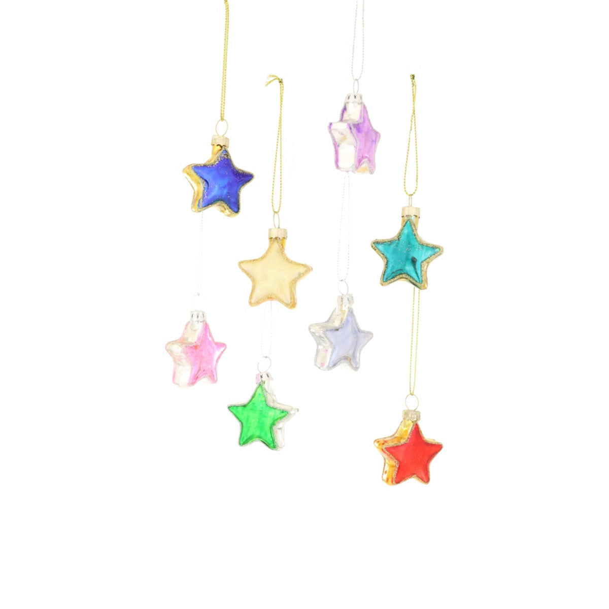 SMALL FESTIVE STAR ORNAMENT - 8 ASST'D