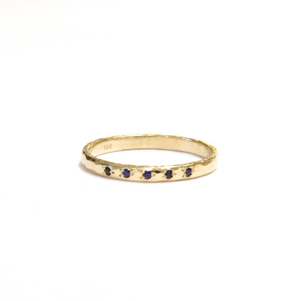 Five Blue Sapphire Ring