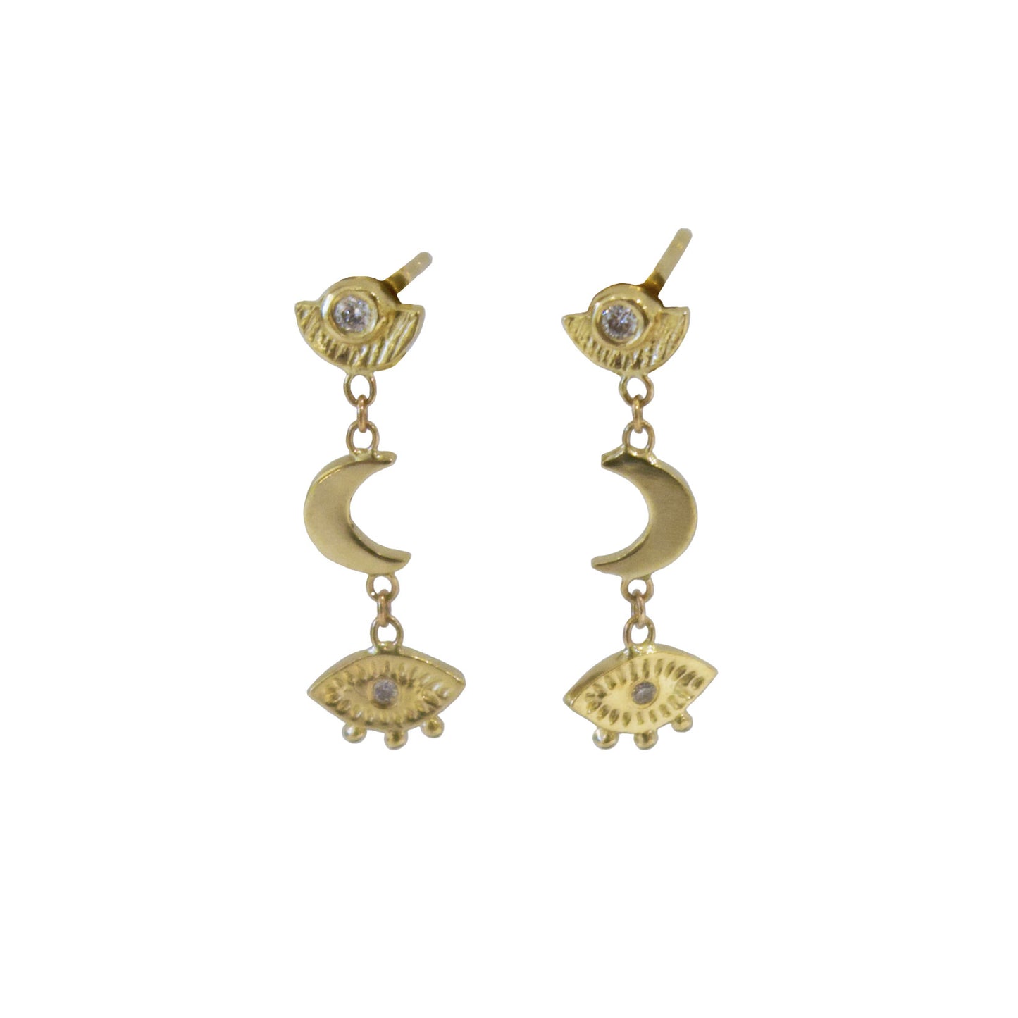 Sunshine Moon Eye Studs