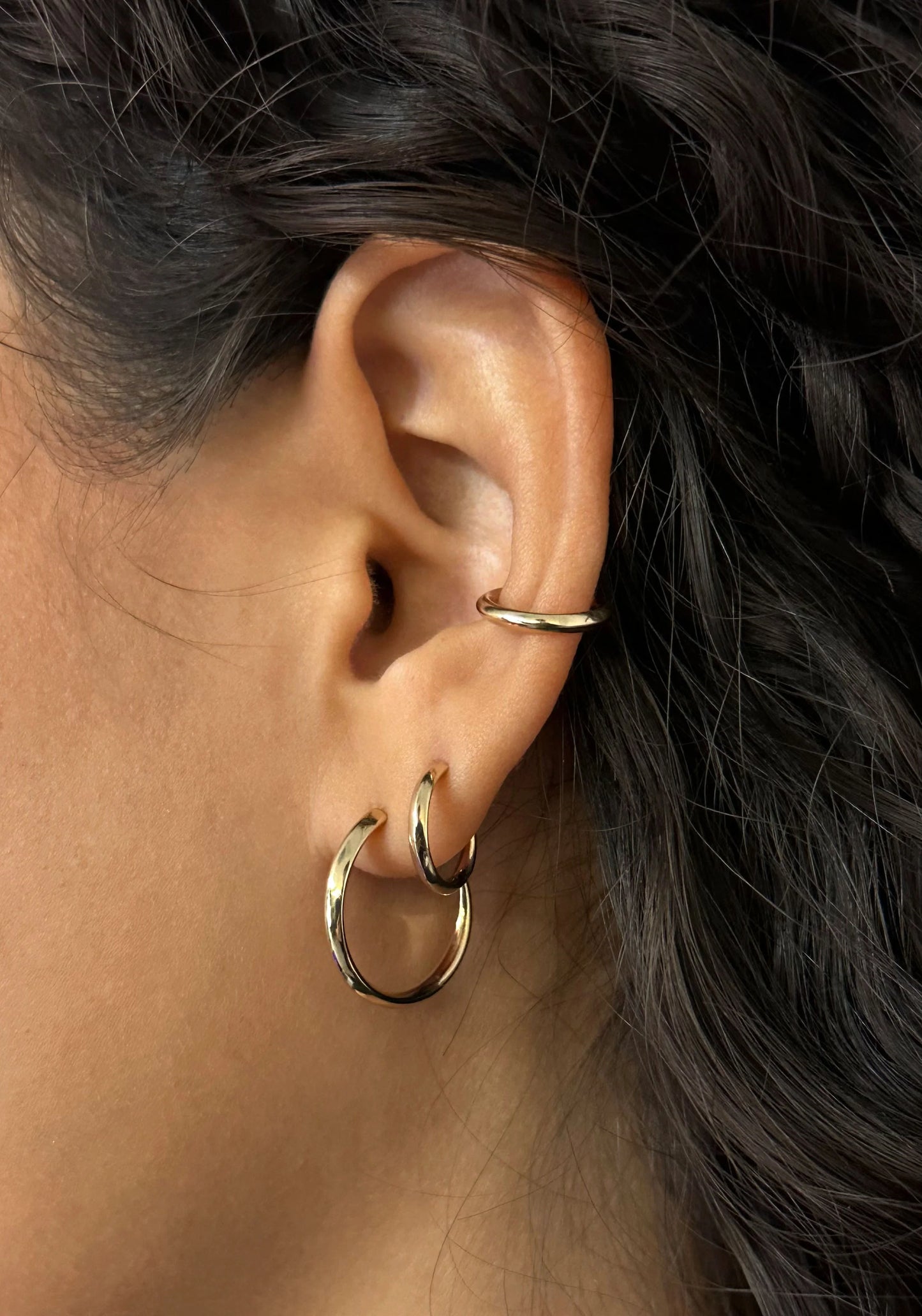 Luna Silver Small Hoops