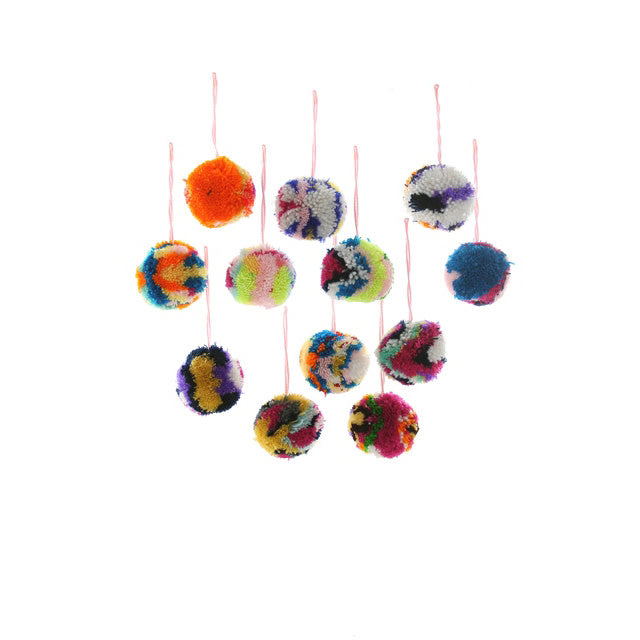 CONFETTI POM POMS ORNAMENT - 8 STYLES