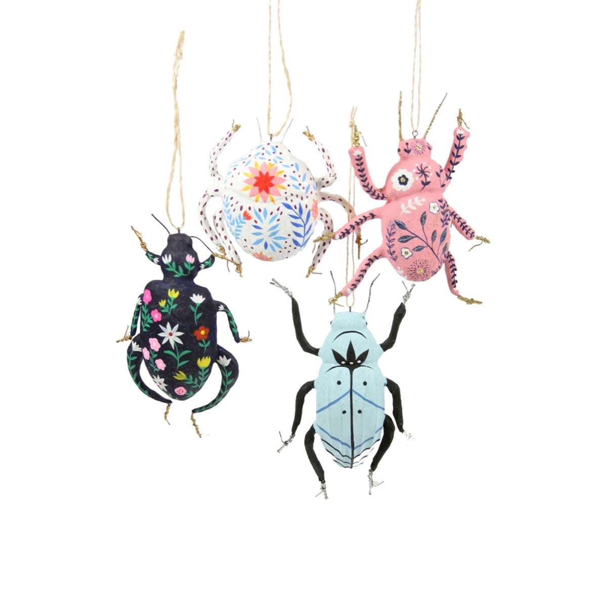 FLORAL INSECT ORNAMENT - 4 ASST'D