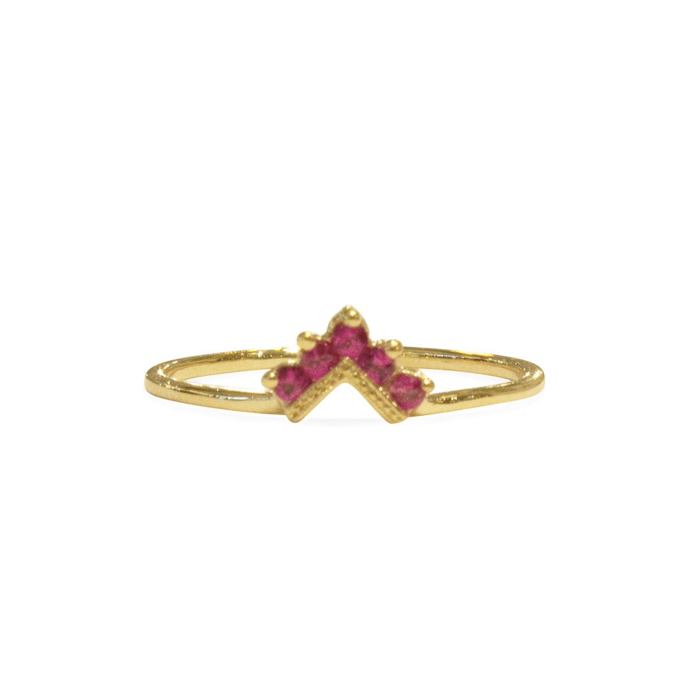 Chevron Ruby Ring