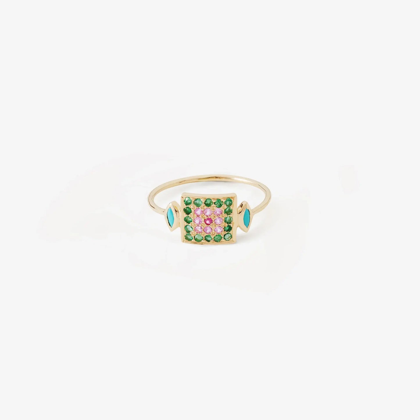 Sasha Bullseye Ring - Turquoise