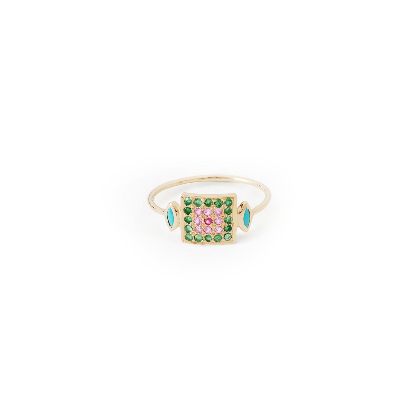 Sasha Bullseye Ring - Turquoise