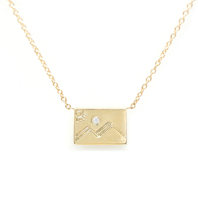 Mountain Postcard Charm Necklace
