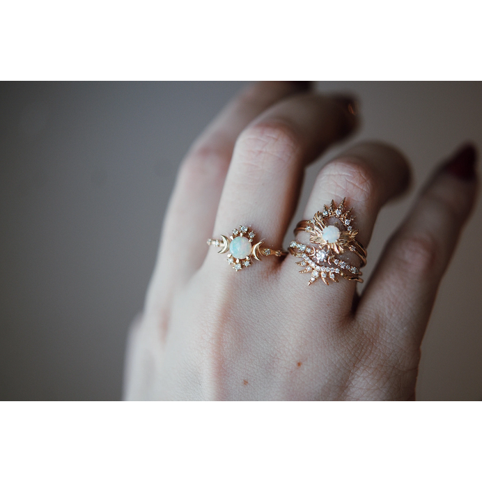 Opal Wandering Star Ring