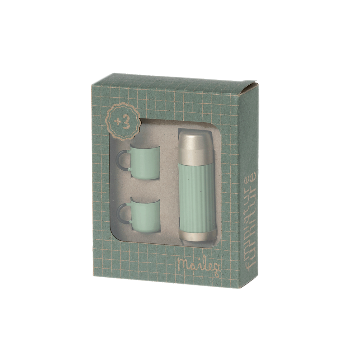Miniature Thermos and Cups - Mint