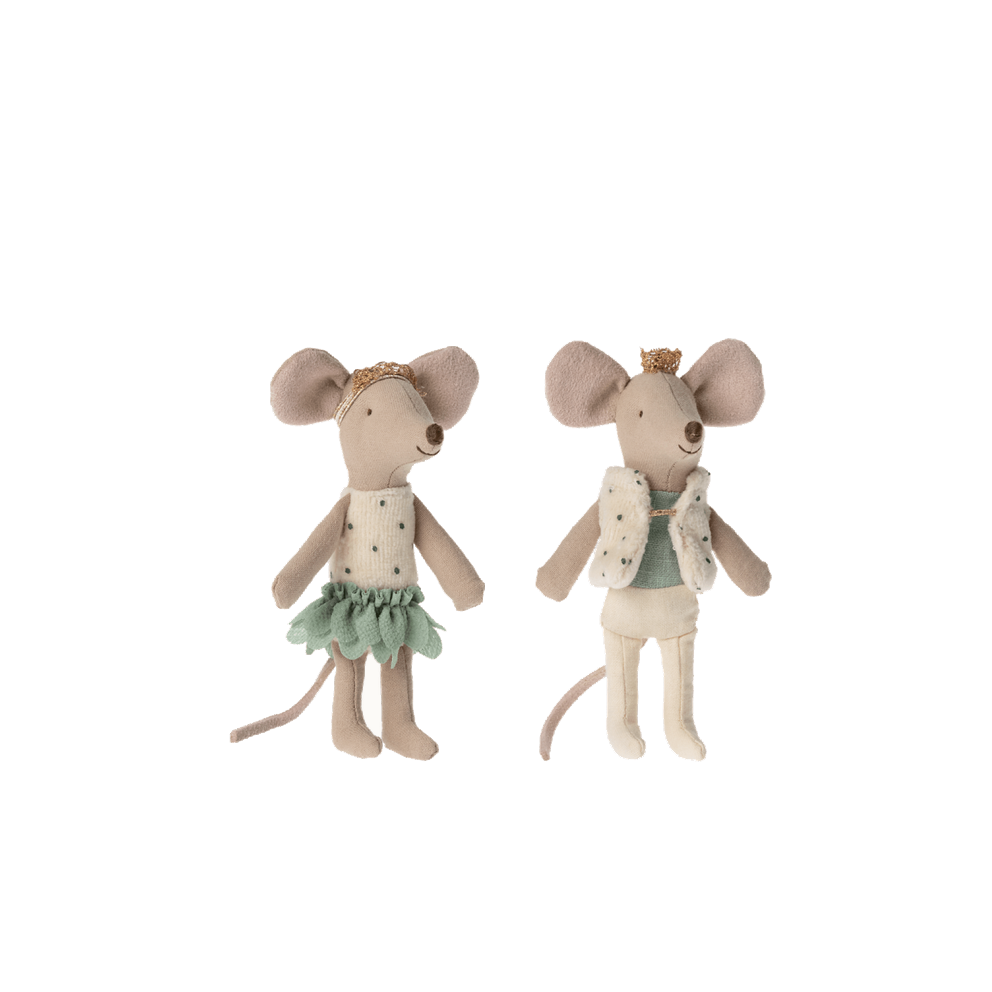 Royal Twins Little Brother and Sister Mice in Matchbox